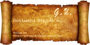 Gottwald Ulpián névjegykártya